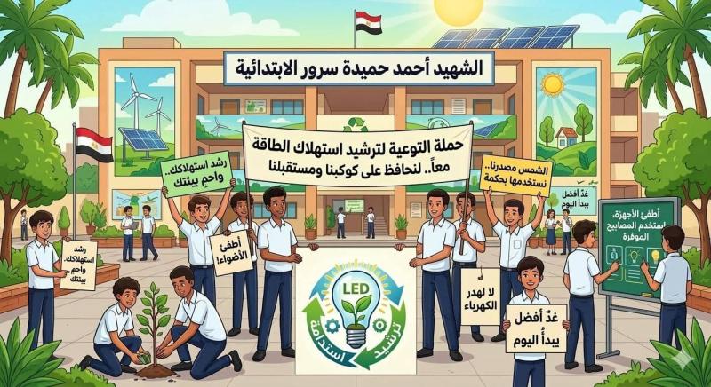 طلاب محافظة البحيرة يقودون التغيير  ...   وتعليم البحيرة يرسخ ثقافة ترشيد إستهلاك الكهرباء والاستمرار فى تنفيذ التعليمات