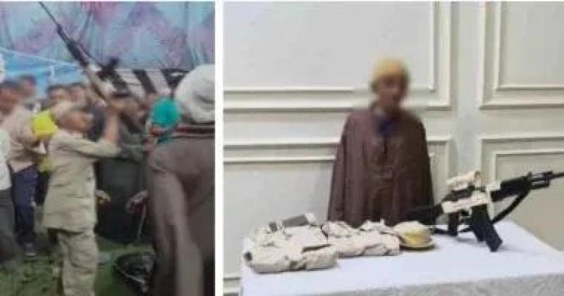 رقص في مولد العارف بسوهاج بملابس ميري وماكيت سلاح ناري فتم القبض عليه