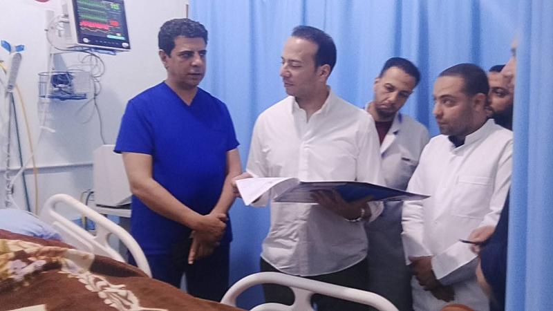 وكيل الوزارة يتفقد مستشفى حوش عيسى المركزي لمتابعة سير العمل فى فترة النوباتجية