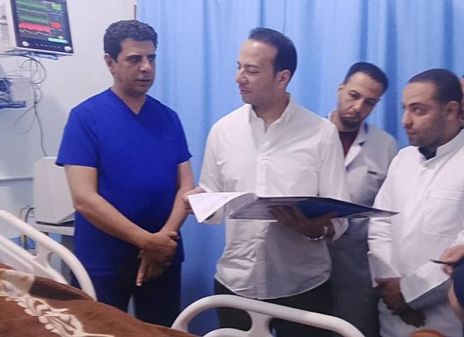 وكيل الوزارة يتفقد مستشفى حوش عيسى المركزي لمتابعة سير العمل فى فترة النوباتجية