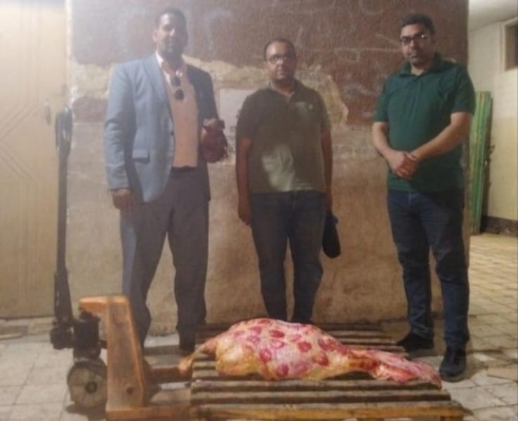 ضبط 594 كيلو لحوم بأختام مزورة بمراكز أخميم وطهطا وسوهاج