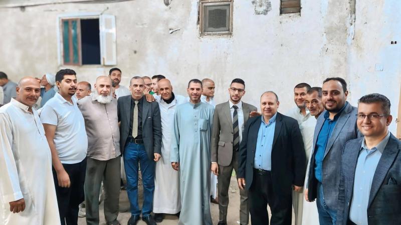 المهندس حسان الشيمي الخبير الزراعي يشارك المحامي رضا أبو مريم فرحته خطوبة نجله الدكتور  حسن