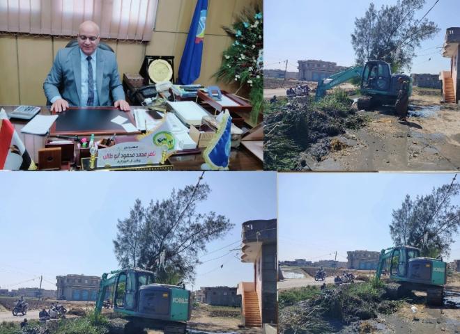 تطهير ترعة الغلالبة بمركز دمنهور