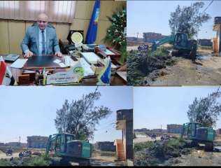 تطهير ترعة الغلالبة بمركز دمنهور