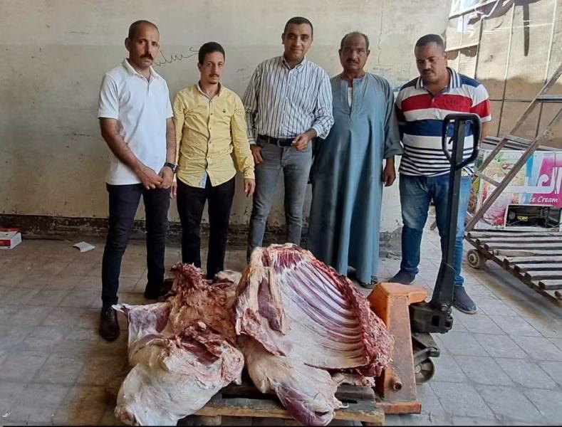 تموين سوهاج : ضبط 350 كيلو لحوم بقرية فاسدة بـ ”جزيرة شندويل”